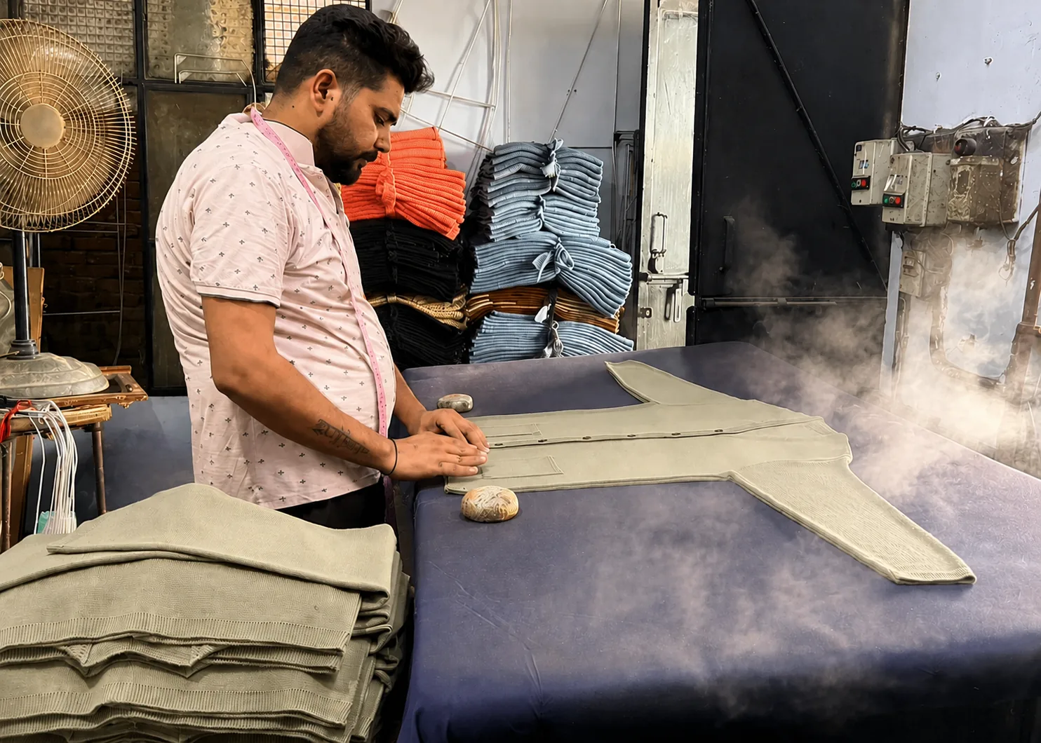 Pressing garments for final shape